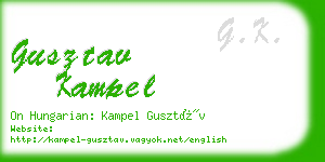 gusztav kampel business card